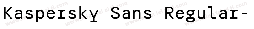 Kaspersky Sans Regular字体转换